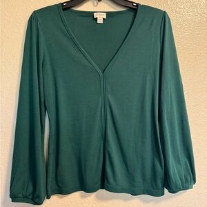 J-Crew green long sleeve shirt